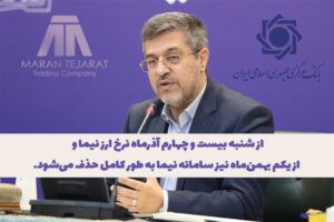 حذف ارز نیمایی و سامانه نیما طبق ابلاغیه بانک مرکزی ایران