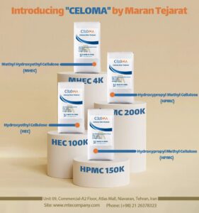 انواع گرید های CELOMA: HPMC HEC MHEC